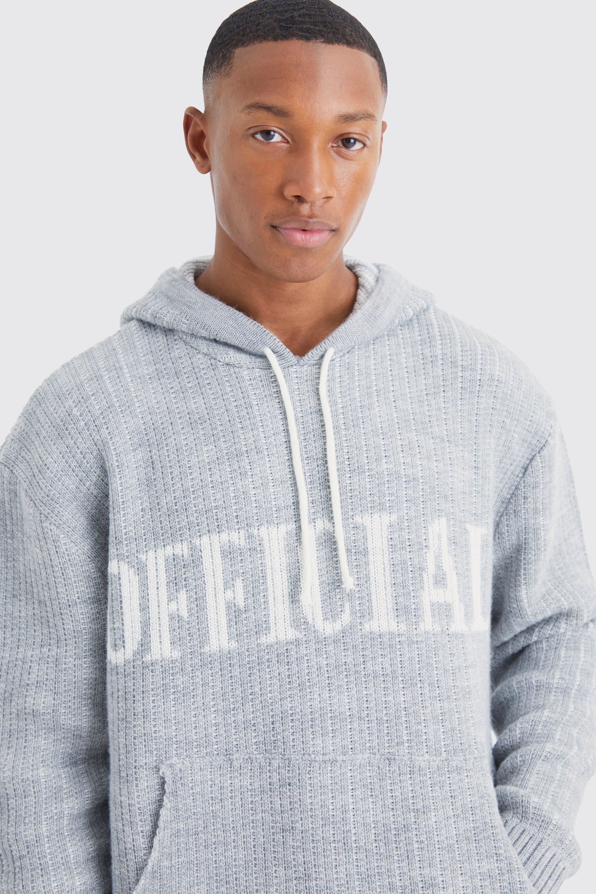 Ribbed store knit hoodie